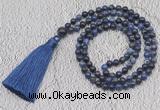 GMN238 Hand-knotted 6mm sodalite 108 beads mala necklaces with tassel