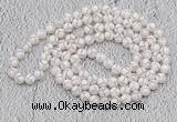 GMN431 Hand-knotted 8mm, 10mm faceted tibetan agate 108 beads mala necklaces