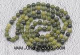 GMN470 Hand-knotted 8mm, 10mm Canadian jade 108 beads mala necklaces