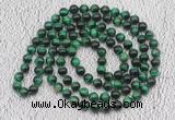 GMN502 Hand-knotted 8mm, 10mm green tiger eye 108 beads mala necklaces