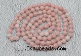 GMN511 Hand-knotted 8mm, 10mm Chinese pink opal 108 beads mala necklaces