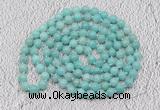 GMN518 Hand-knotted 8mm, 10mm amazonite 108 beads mala necklaces