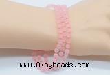 GMN5500 Hand-knotted 6mm matte rose quartz 108 beads mala necklaces