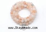 GMN7026 8mm pink aventurine 108 mala beads wrap bracelet necklace