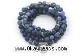 GMN7040 8mm matte sodalite 108 mala beads wrap bracelet necklace