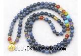 GMN7111 7 Chakra 8mm sodalite 108 mala beads wrap bracelet necklaces