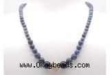 GMN7315 dumortierite graduated beaded necklace & bracelet set