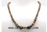 GMN7331 yellow tiger eye graduated beaded necklace & bracelet set