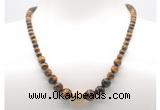 GMN7332 grade AA yellow tiger eye graduated beaded necklace & bracelet set