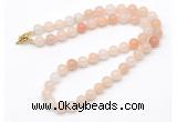 GMN7704 18 - 36 inches 8mm, 10mm round pink aventurine beaded necklaces