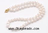 GMN7733 18 - 36 inches 8mm, 10mm faceted round Tibetan agate beaded necklaces