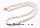 GMN7735 18 - 36 inches 8mm, 10mm faceted round Tibetan agate beaded necklaces