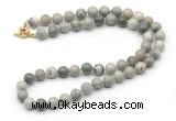 GMN7786 18 - 36 inches 8mm, 10mm round greeting pine jasper beaded necklaces