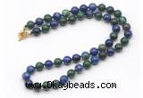 GMN7825 18 - 36 inches 8mm, 10mm round chrysocolla beaded necklaces