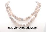 GMN8003 18 - 36 inches 8mm, 10mm grey banded agate 54, 108 beads mala necklaces