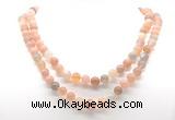 GMN8028 18 - 36 inches 8mm, 10mm moonstone 54, 108 beads mala necklaces