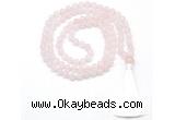 GMN8400 8mm, 10mm rose quartz 27, 54, 108 beads mala necklace with tassel