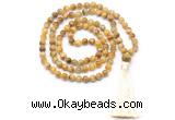 GMN8475 8mm, 10mm golden tiger eye 27, 54, 108 beads mala necklace with tassel