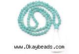 GMN8540 8mm, 10mm amazonite 27, 54, 108 beads mala necklace with tassel