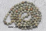 GMN919 Hand-knotted 8mm, 10mm matte rhyolite 108 beads mala necklaces