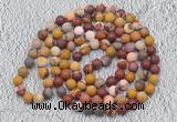 GMN921 Hand-knotted 8mm, 10mm matte mookaite 108 beads mala necklaces