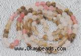 GMN928 Hand-knotted 8mm, 10mm matte volcano cherry quartz 108 beads mala necklaces