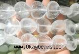 HGBS101 15 inches 28mm heart white crystal beads gemstone wholesale  HGBS101 15 inches 28mm heart white crystal beads gemstone wholesale