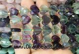 HGBS112 15 inches 12mm faceted heart fluorite beads wholesale HGBS112 15 inches 12mm faceted heart fluorite beads wholesale