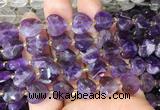 HGBS115 15 inches 12mm faceted heart amethyst beads wholesale HGBS115 15 inches 12mm faceted heart amethyst beads wholesale