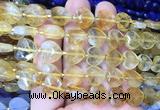 HGBS119 15 inches 12mm faceted heart citrine beads wholesale  HGBS119 15 inches 12mm faceted heart citrine beads wholesale