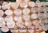 HGBS136 15 inches 15mm heart Rose quartz beads wholesale HGBS136 15 inches 15mm heart Rose quartz beads wholesale