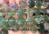 HGBS47 15 inches 20mm heart fluorite gemstone beads wholesale