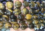 HGBS55 15 inches 20mm heart yellow tiger eye gemstone beads wholesale