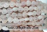 HGBS66 15 inches 10mm heart rose quartz gemstone beads wholesale