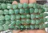 HGBS69 15 inches 10mm heart green aventurine gemstone beads wholesale