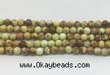 LEBS01 15 inches 4mm round lemon turquoise beads wholesale