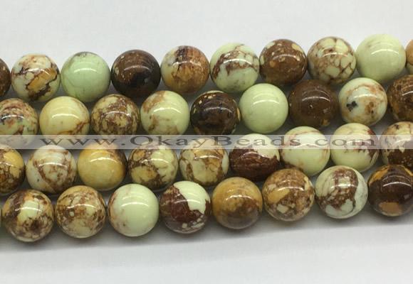 LEBS04 15 inches 10mm round lemon turquoise beads wholesale