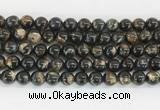 LPBS02 15 inches 8mm round black Lepidolite beads wholesale