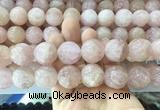 LSBS1007 15 inches 19mm carved round morganite gemstone beads wholesale LSBS1007 15 inches 19mm carved round morganite gemstone beads wholesale