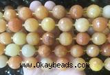 LSBS214 15 inches 16mm faceted round red aventurine beads wholesale LSBS214 15 inches 16mm faceted round red aventurine beads wholesale