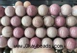 LSBS259 15 inches 20mm round pink wooden jasper beads wholesale LSBS259 15 inches 20mm round pink wooden jasper beads wholesale