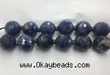 LSBS329 7.5 inches 30mm faceted round sodalite gemstone beads wholesale LSBS329 7.5 inches 30mm faceted round sodalite gemstone beads wholesale