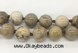 LSBS339 15 inches 30mm round Chrysanthemum agate gemstone beads wholesale LSBS339 15 inches 30mm round Chrysanthemum agate gemstone beads wholesale