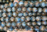 LSBS347 15 inches 14mm round gold color stone beads wholesale LSBS347 15 inches 14mm round gold color stone beads wholesale