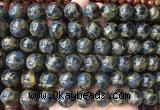LSBS348 15 inches 14mm round gold color stone beads wholesale LSBS348 15 inches 14mm round gold color stone beads wholesale