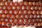LSBS363 15 inches 14mm faceted round red agate gemstone beads wholesale LSBS363 15 inches 14mm faceted round red agate gemstone beads wholesale