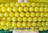 LSBS364 15 inches 14mm faceted round yellow agate gemstone beads wholesale LSBS364 15 inches 14mm faceted round yellow agate gemstone beads wholesale