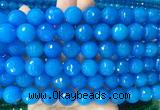 LSBS366 15 inches 14mm faceted round blue agate gemstone beads wholesale LSBS366 15 inches 14mm faceted round blue agate gemstone beads wholesale