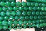 LSBS367 15 inches 14mm faceted round green agate gemstone beads wholesale LSBS367 15 inches 14mm faceted round green agate gemstone beads wholesale