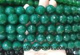 LSBS373 15 inches 16mm faceted round green agate gemstone beads wholesale LSBS373 15 inches 16mm faceted round green agate gemstone beads wholesale